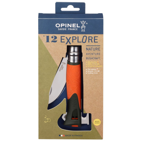 Nôž Opinel VRI N°12 Inox Explore s odstraňovačem klíšťat