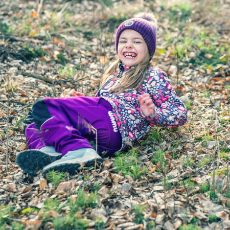 Detské softshellové nohavice WAMU Fuchsiová