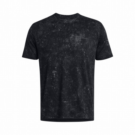 Pánske funkčné tričko Under Armour Rush Energy Print SS čierna Black/Black