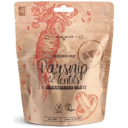 Dehydrované jedlo Lyo food BIO paštrnák so šošovičou a šampiňonovou omáčkou 270g