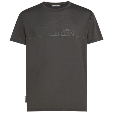 Pánske funkčné tričko Icebreaker Merino Blend Core SS Tee Single Line Camp