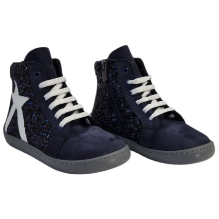 Detské barefoot topánky beBare 3485SA Navy