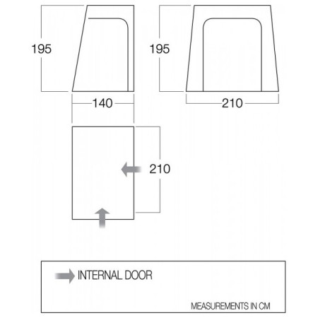 Spálňa Vango BR001 - Drive Away Awning Bedroom