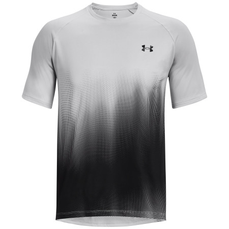 Pánske funkčné tričko Under Armour Tech Fade SS sivá/čierna Halo Gray / Black / Black