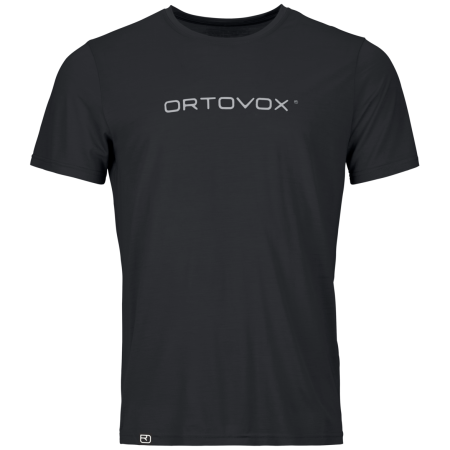 Pánske funkčné tričko Ortovox 150 Cool Brand Ts M čierna Black Raven
