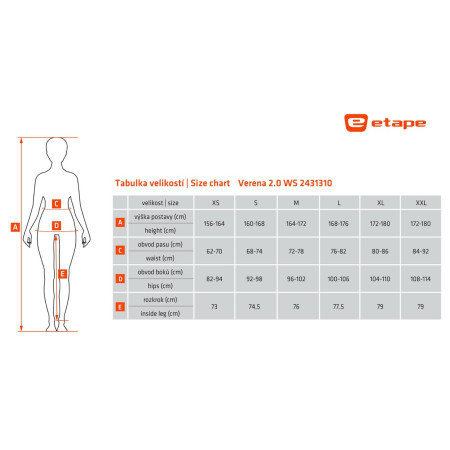 Dámske nohavice Etape VERENA 2.0 WS