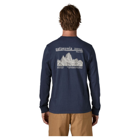 Pánske tričko Patagonia M's L/S MW Hut Tripper Skyline T-Shirt