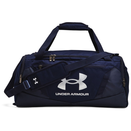Športová taška Under Armour Undeniable 5.0 Duffle SM modrá Midnight Navy / Midnight Navy / Metallic Silver