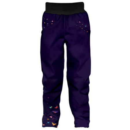 Detské softshellové nohavice WAMU Dark Purple tmavofialová DARK PURPLE