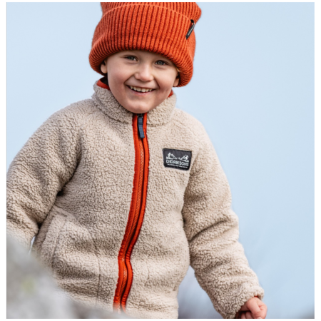 Detská mikina Didriksons Gibbs Kids Fullzip 2 Beach Beige/Rust