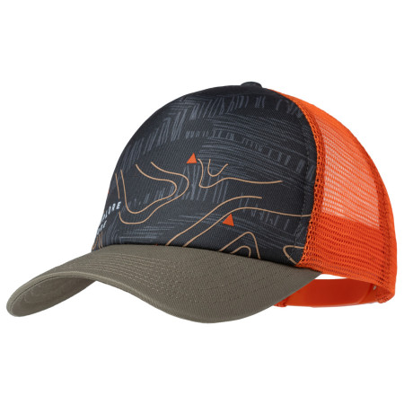 Detská šiltovka Buff Trucker Cap Youth zelená/červená Suber Multi
