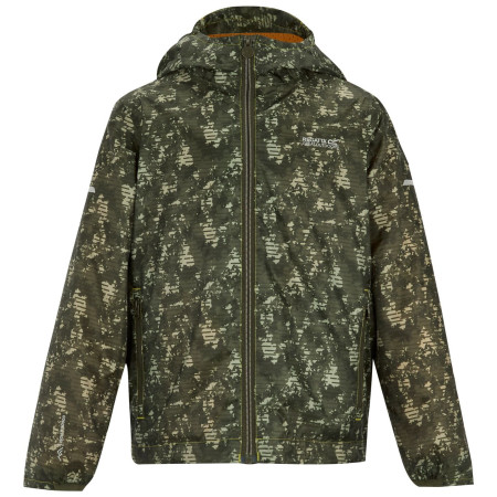 Detská bunda Regatta Printed Lever II LiSagLinCamo tmavozelená LiSagLinCamo