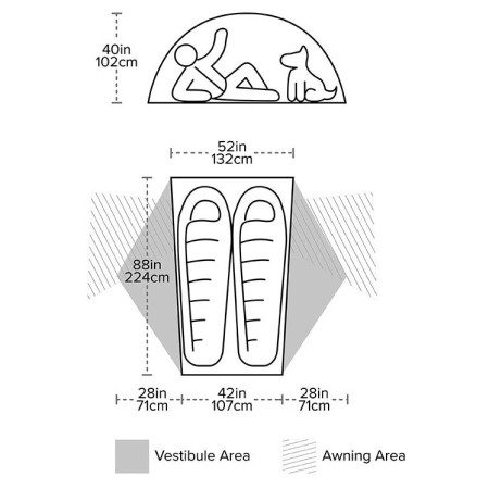 Ultraľahký stan Big Agnes Copper Spur Hv UL2 Bikepack