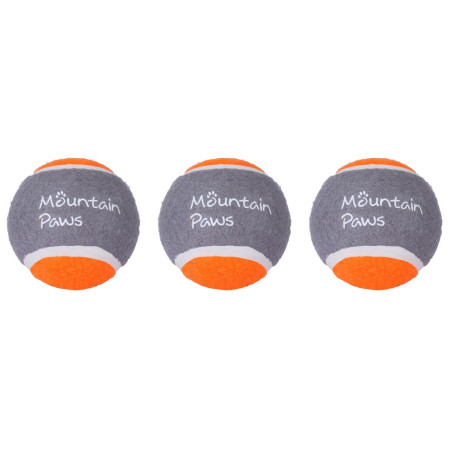Hračka pre psa Mountain Paws Dog Tennis Balls, 3 Pack oranžová/sivá Oarnge