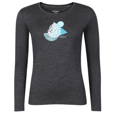 Dámske funkčné tričko Progress Hela "Cone" sivá šedý melír
