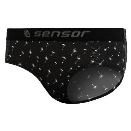 Nohavičky Sensor Merino Impress čierna Black/Pattern