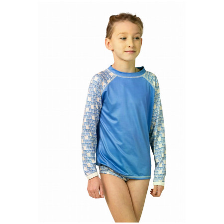 Detské tričko DucKsday Manta LS modrá/biela Blue/Off White