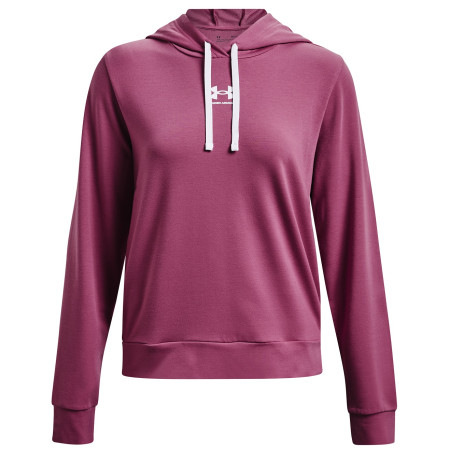 Dámska mikina Under Armour Rival Terry Hoodie ružová Pace Pink/White