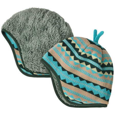 Detská čiapka Patagonia Baby Reversible Beanie sivá Diamond Stripe: Snowmelt Blue