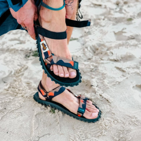 Pánske sandále Gumbies Scrambler Khaki a Orange