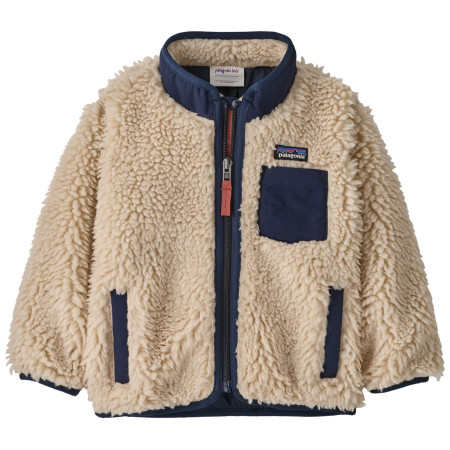 Detská mikina Patagonia Baby Retro-X Jacket béžová/modrá Dark Natural w/New Navy