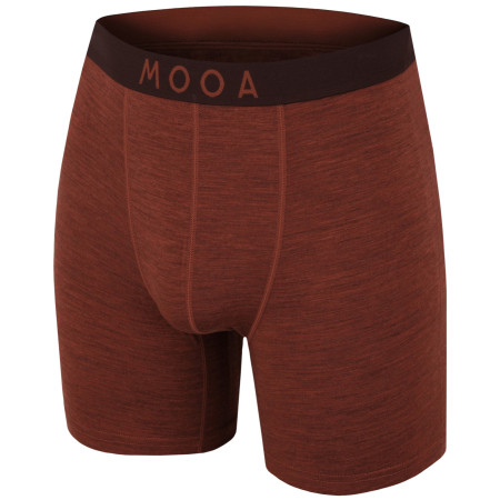 Pánske boxerky MOOA MerinoSilk 6in oranžová cinnamon melange