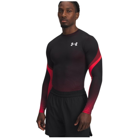Pánske tričko Under Armour Heatgear Sub Crew Ls červená/čierna Red/Black/White