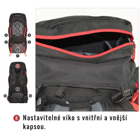 Batoh Husky Samont 70 + 10