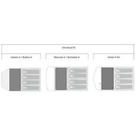 Podlaha ku stanu Easy Camp Rosebay Universal Carpet 1.3 x 2.4 m