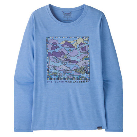 Dámske tričko Patagonia W's L/S Cap Cool Daily Graphic Shirt - Lands