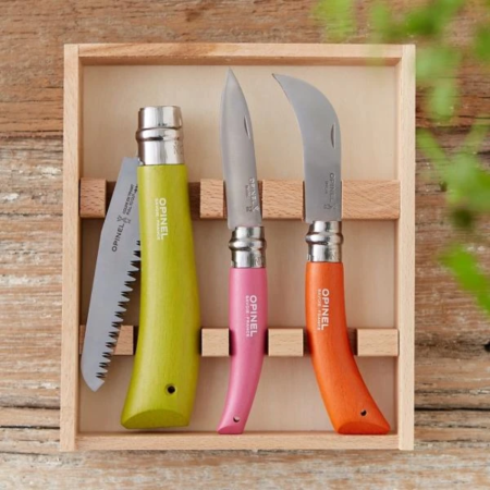 Sada zatváracích nožov Opinel Set pilka N°12, nůž zahradnický N°08, nůž prořezávací N°08