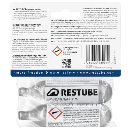 Náhradný diel Restube CO₂ cartridge 16g (2pack)