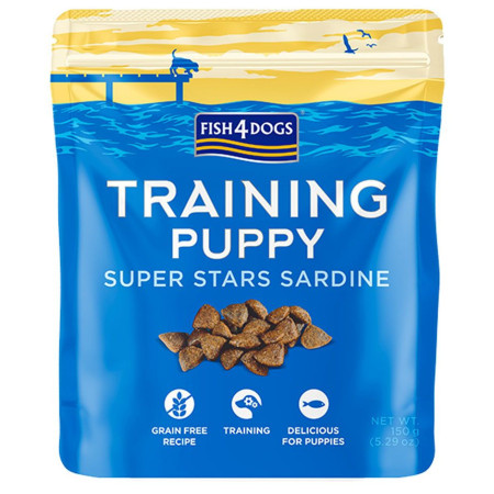 Maškrty pre psov Fish4Dogs Training Puppy Superstars Sardine 150g