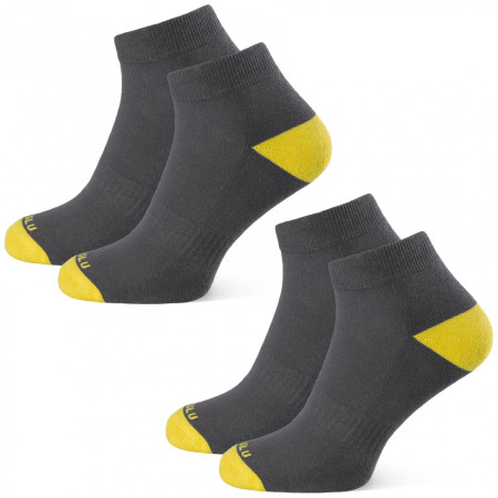 Ponožky Zulu Everyday 100M 2-pack tmavosivá Dark Grey/Yellow
