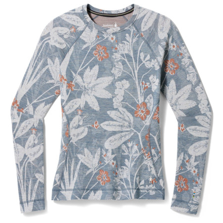 Dámske funkčné tričko Smartwool W Classic Thermal Merino BL Crew Boxed 2023 svetlomodrá Winter Sky Floral