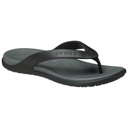 Pánske žabky Crocs Coast Flip čierna/sivá Black/Slate Grey
