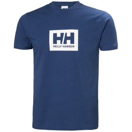 Pánske tričko Helly Hansen Hh Box T modrá 606 Deep Fjord