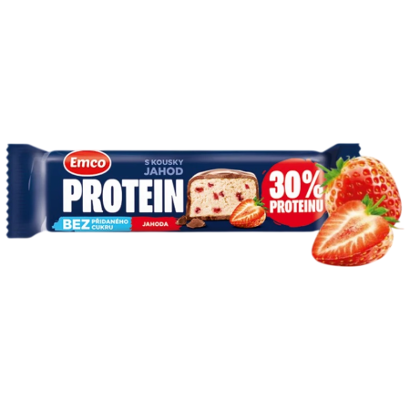 Proteínová tyčinka Emco Jahodová 50g