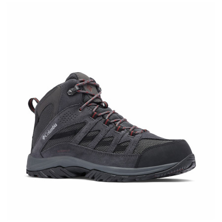 Pánske trekové topánky Columbia Crestwood™ Mid Waterproof sivá/modrá Dark Grey, Deep Rust