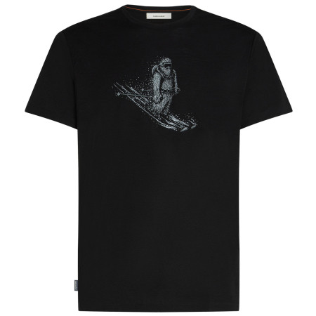 Pánske tričko Icebreaker Merino 150 Tech Lite Skiing Yeti čierna Black