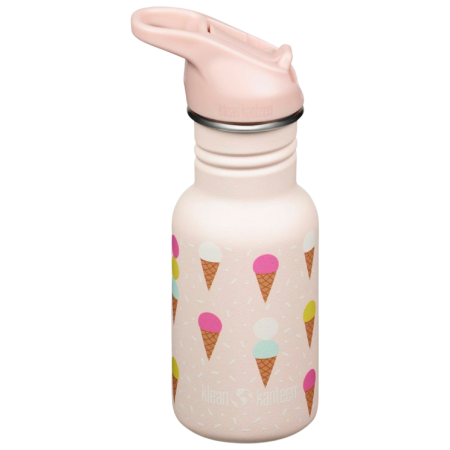 Detská fľaša Klean Kanteen Kid Classic Narrow 12oz (w/Flip Seal Sport Cap) ružová ice cream