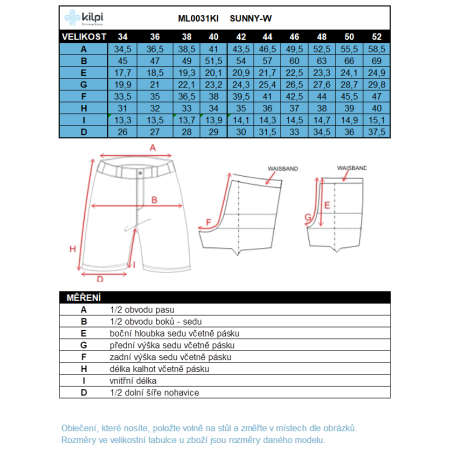 Dámske kraťasy Kilpi Sunny-W