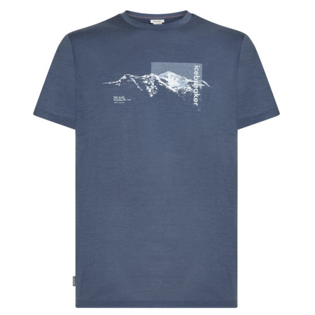 Pánske funkčné tričko Icebreaker Men M 150 Tech Lite SS Tee Pure Altitude sivá/modrá Dawn