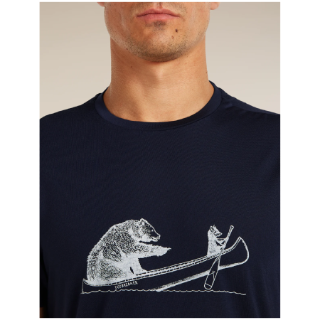 Pánske funkčné tričko Icebreaker Merino Blend Core SS Tee Canoe Companions