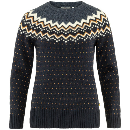 Dámsky sveter Fjällräven Övik Knit Sweater W tmavomodrá Dark Navy