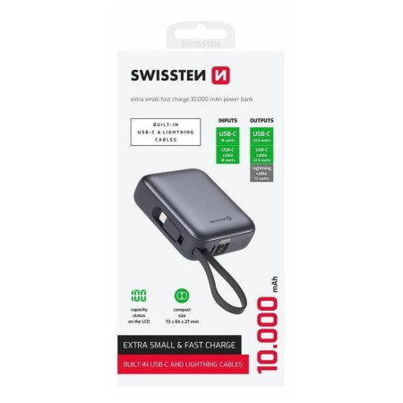 Powerbanka Swissten 10000 mAh USB-C / Lightning