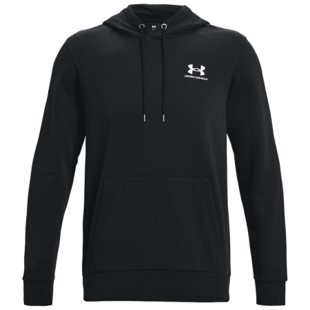 Pánska mikina Under Armour Essential Fleece Hoodie čierna Black/White