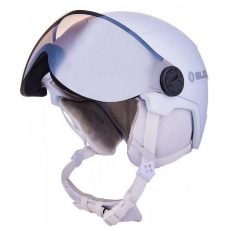 Dámska lyžiarska prilba Blizzard W2W Double Visor ski helmet biela/sivá white matt, smoke lens, mirror