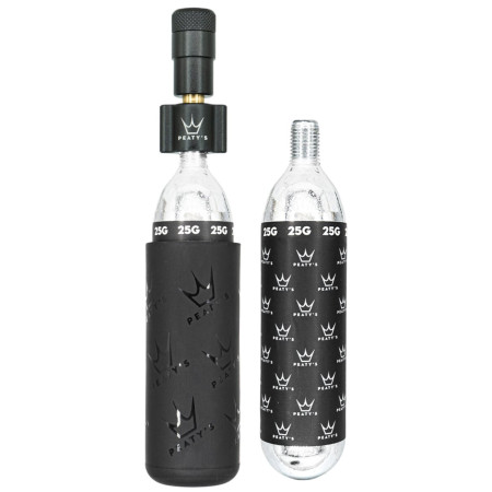 Pumpička Peaty´s Holeshot Co2 Pumpa + Bombičky 2 Ks - Mtb čierna black