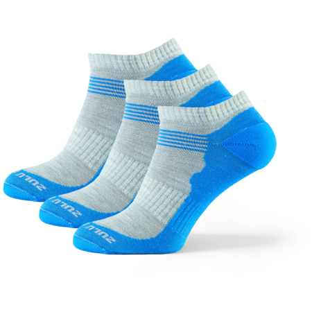 Ponožky Zulu Merino Summer 3-pack modrá/sivá blue/grey